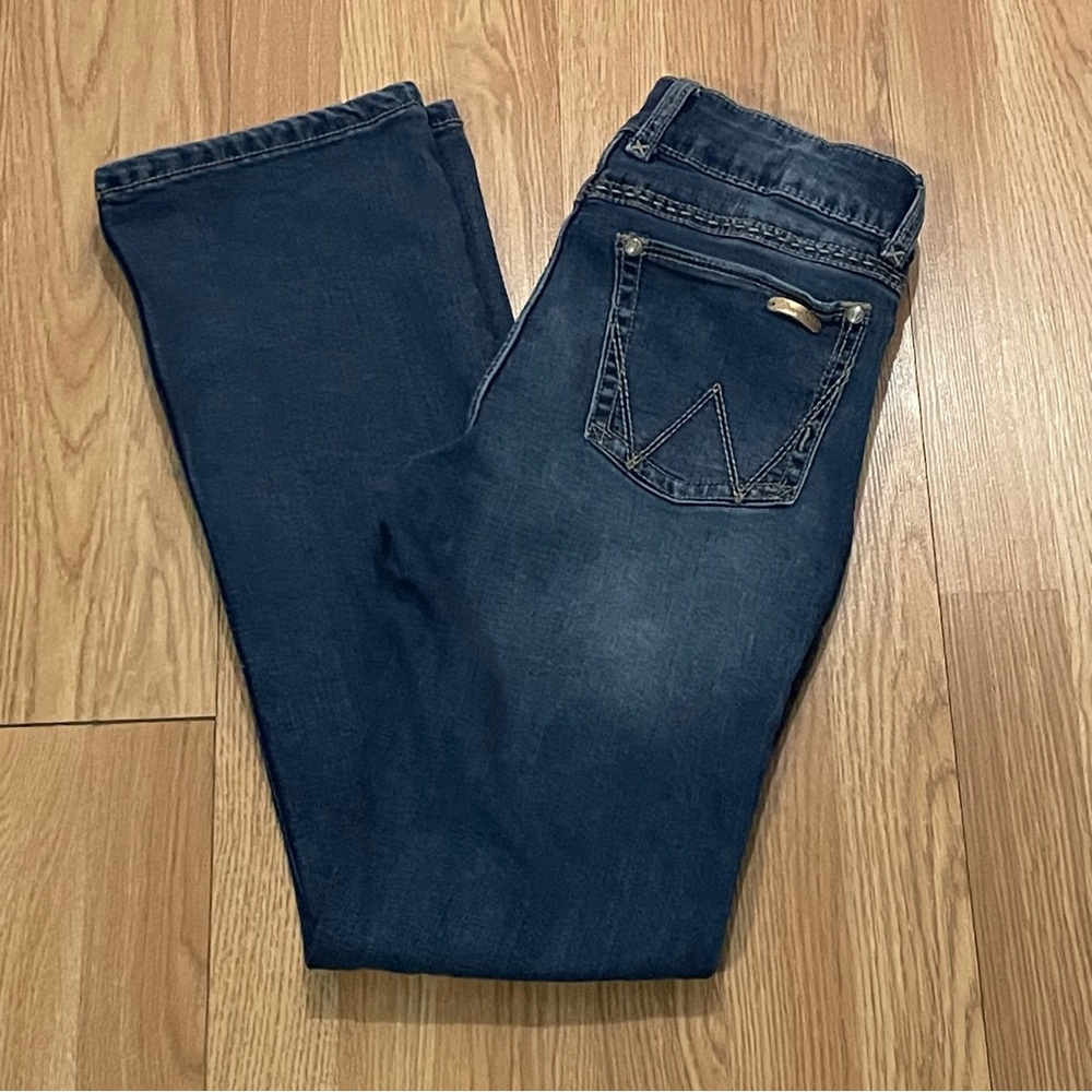 Wrangler Women’s 7/8x32 (29x30) Bootcut Jeans Dark Blue Denim Western Cowgirl